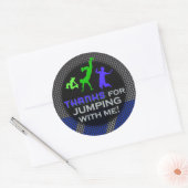 ジャンプ誕生日男の子マッチングありがとうステッカー ラウンドシール (封筒)