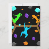 ジャンプ誕生日、バウンスハウストランポリンパークボーイ 招待状 (裏面)