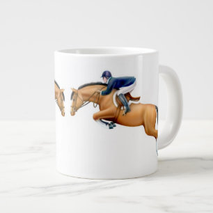 ジャンプ馬の馬術馬術を表示 ジャンボコーヒーマグカップ