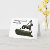 ジャンプ馬ジョッキーよくカードを取得 カード (黄色い花)