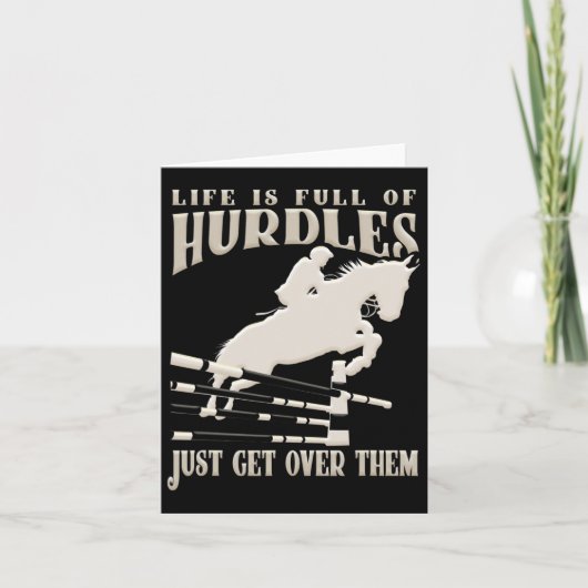 ジャンプ馬ライダー馬乗り馬を表示 カード (正面)