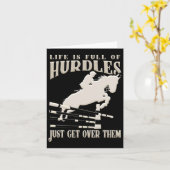 ジャンプ馬ライダー馬乗り馬を表示 カード (黄色い花)