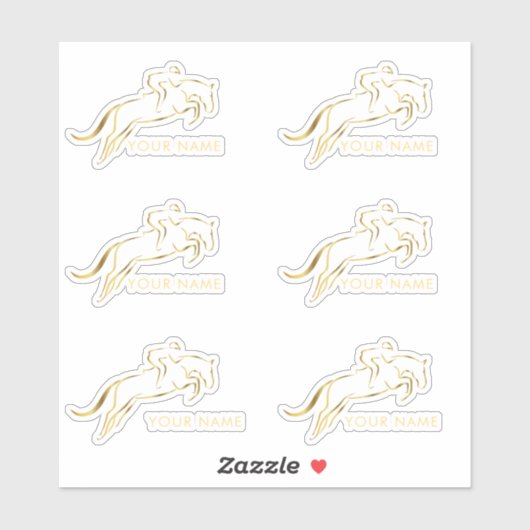 ジャンプ馬 |乗馬 馬のトレーナー|馬のトレーナー シール (シート)