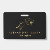 ジャンプ馬 |乗馬 馬のトレーナー|馬のトレーナー バッジ (裏面)