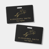 ジャンプ馬 |乗馬 馬のトレーナー|馬のトレーナー バッジ (正面&裏面)