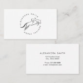 ジャンプ馬 |乗馬 馬のトレーナー|馬のトレーナー 名刺 (正面/裏面)