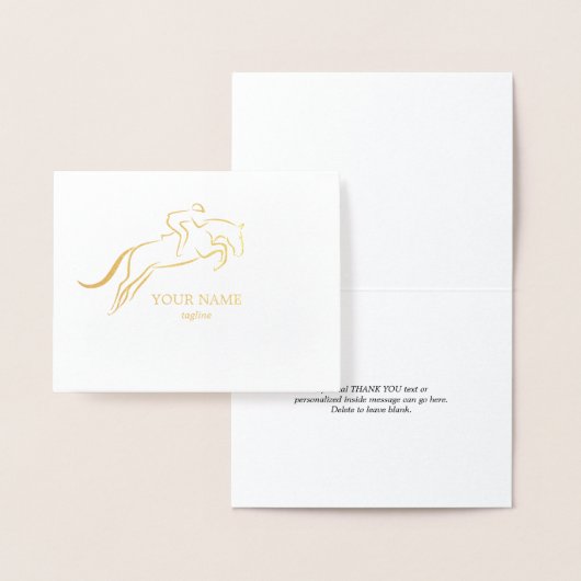 ジャンプ馬 |乗馬 馬のトレーナー|馬のトレーナー 箔カード (ディスプレー)