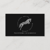 ジャンプ馬 |落書き馬 |金ゴールド馬 名刺 (裏面)