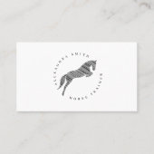 ジャンプ馬 |落書き馬 |金ゴールド馬 名刺 (正面)