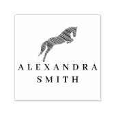 ジャンプ馬 |落書き馬 馬のトレーナー|馬のトレーナー セルフインキングスタンプ (デザイン)