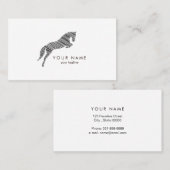 ジャンプ馬 |落書き馬 馬のトレーナー|馬のトレーナー 名刺 (正面/裏面)