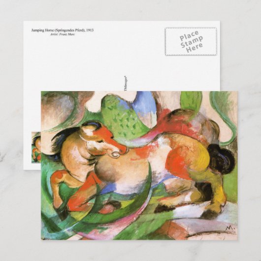 ジャンプ馬(Springendes Pferd) ポストカード (正面/裏面)