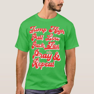 ジャンプ高プル低パック高速アンプ祈リピートSkydi Tシャツ