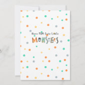 ジャンプ キュート モンスター トランポリンパーク 誕生日パーティー 招待状 (裏面)