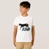 ジャンプ ジャンパー 馬 乗馬 Tシャツ (正面フル)