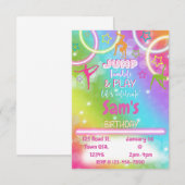 ジャンプ・タンブル・プレー バースデー! 出欠カード (正面/裏面)