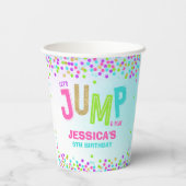 ジャンプ・トランポリン誕生パーティー用品デコー 紙コップ (裏面)