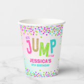 ジャンプ・トランポリン誕生パーティー用品デコー 紙コップ (正面)