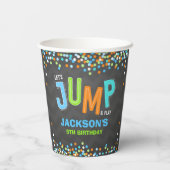 ジャンプ・トランポリン誕生パーティー用品デコー 紙コップ (裏面)