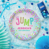 ジャンプ・トランポリン・バースデー・パーティー・デコパーソナライズされたール ペーパープレート (パーティー)