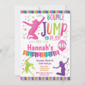 ジャンプ・バウンスハウス トランポリン 誕生日招待状 招待状 (正面)