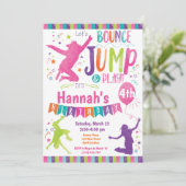 ジャンプ・バウンスハウス トランポリン 誕生日招待状 招待状 (スタンド正面)