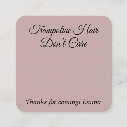 ジャンプ バウンス トランポリン ヘア タイ 景品 カード (正面)