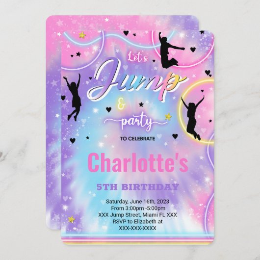 ジャンプ バースデー インビテーション (正面/裏面)