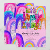 ジャンプ＆プレイ パーティー バースデー どんな年齢にもぴったり 招待状 (正面/裏面)