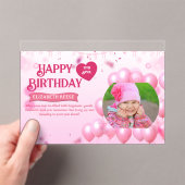 ジャンプ＆プレイ 誕生日招待状 フォトカード アクリル招待状 (インサイチュ (ポータブル))