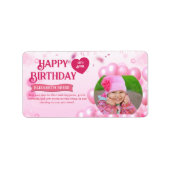 ジャンプ＆プレイ 誕生日招待状 フォトカード ラベル (正面)