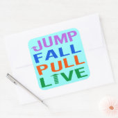 ジャンプ、秋、プル、ライブ スクエアシール (封筒)