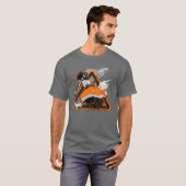 ジャンプ、跳躍のkitesurferの印 tシャツ (正面フル)