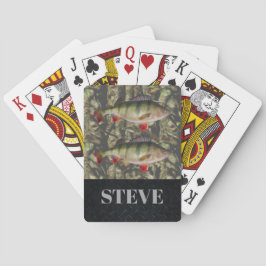 ジャンボとまり木の魚釣りのカムフラージュの名刺 トランプ