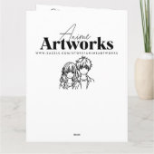 ジャンボアニメガール読ズ | カラーリングページ誕生日 カード (裏面)