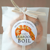 ジャンボエビ | 海鮮のテーマの誕生日パーティー ラウンドシール