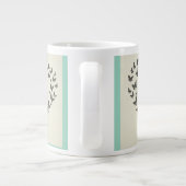 ジャンボエレガントカップデザイン – 蝶ハートシルエット ジャンボコーヒーマグカップ (裏面)