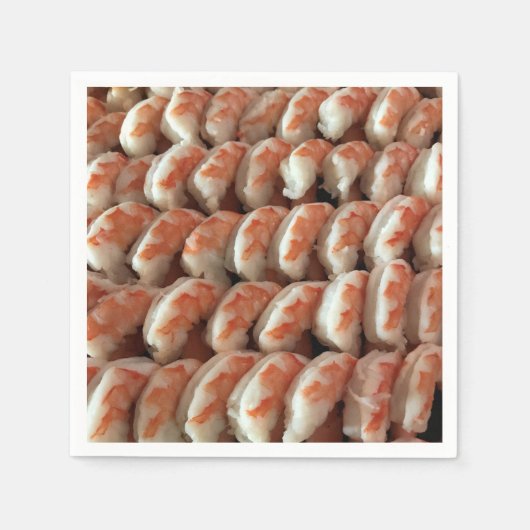 ジャンボカクテルエビ魚介類紙ナプキンス スタンダードカクテルナプキン (正面)