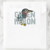 ジャンボグリーンヘロン 長方形シール (バッグ)