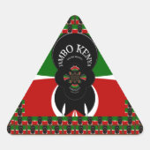 ジャンボケニアアートプリント 三角形シール (正面)