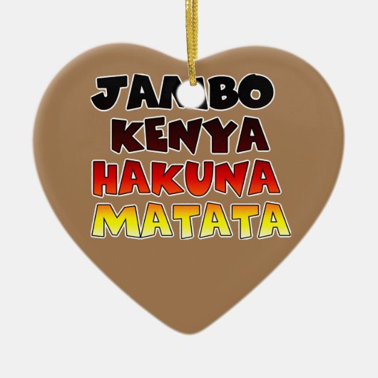 ジャンボケニアハクナマタタ セラミックオーナメント (正面)