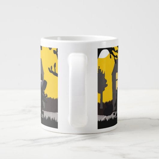 ジャンボコーヒーマグをトリックまたは治療する ジャンボコーヒーマグカップ (裏面)