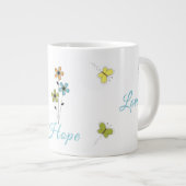 ジャンボコーヒーマグ信頼希望愛蝶花 ジャンボコーヒーマグカップ (正面右)