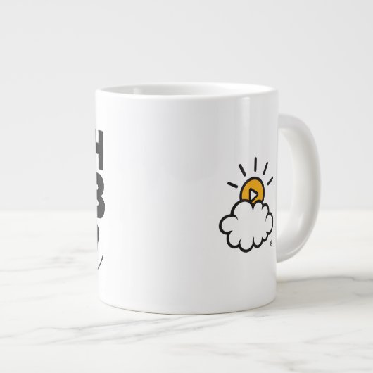 ジャンボコーヒーマグ真実爆弾ママ大きなロゴ ジャンボコーヒーマグカップ (正面右)