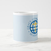 ジャンボコーヒーマグ- 20オンス-淡い色の青 ジャンボコーヒーマグカップ (正面)