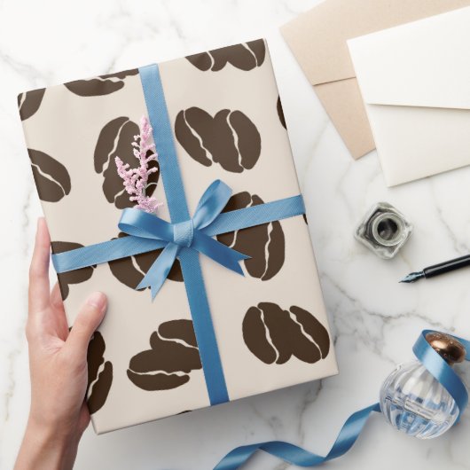 ジャンボコーヒー豆散布 ラッピングペーパー (ギフト)