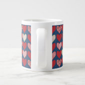 ジャンボコーヒー・マグ、真夜中の青のハート ジャンボコーヒーマグカップ (裏面)