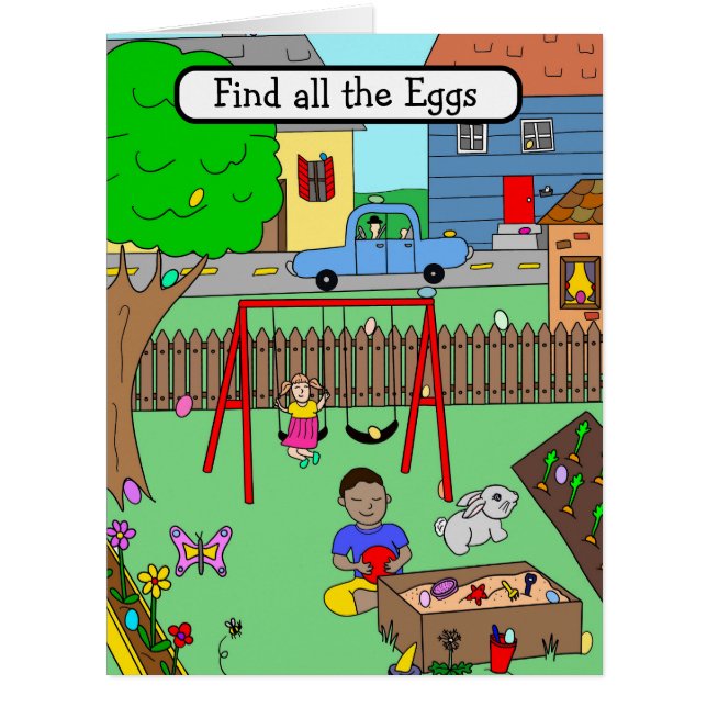 ジャンボサイズのイースターカー子供へド (正面)