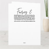 ジャンボサイズのドラゴンカラーリングページガール誕生日 カード (裏面)