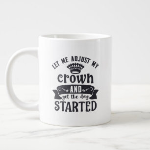 ジャンボサイズのマグカップ(「Adjust My Crown」付き) ジャンボコーヒーマグカップ